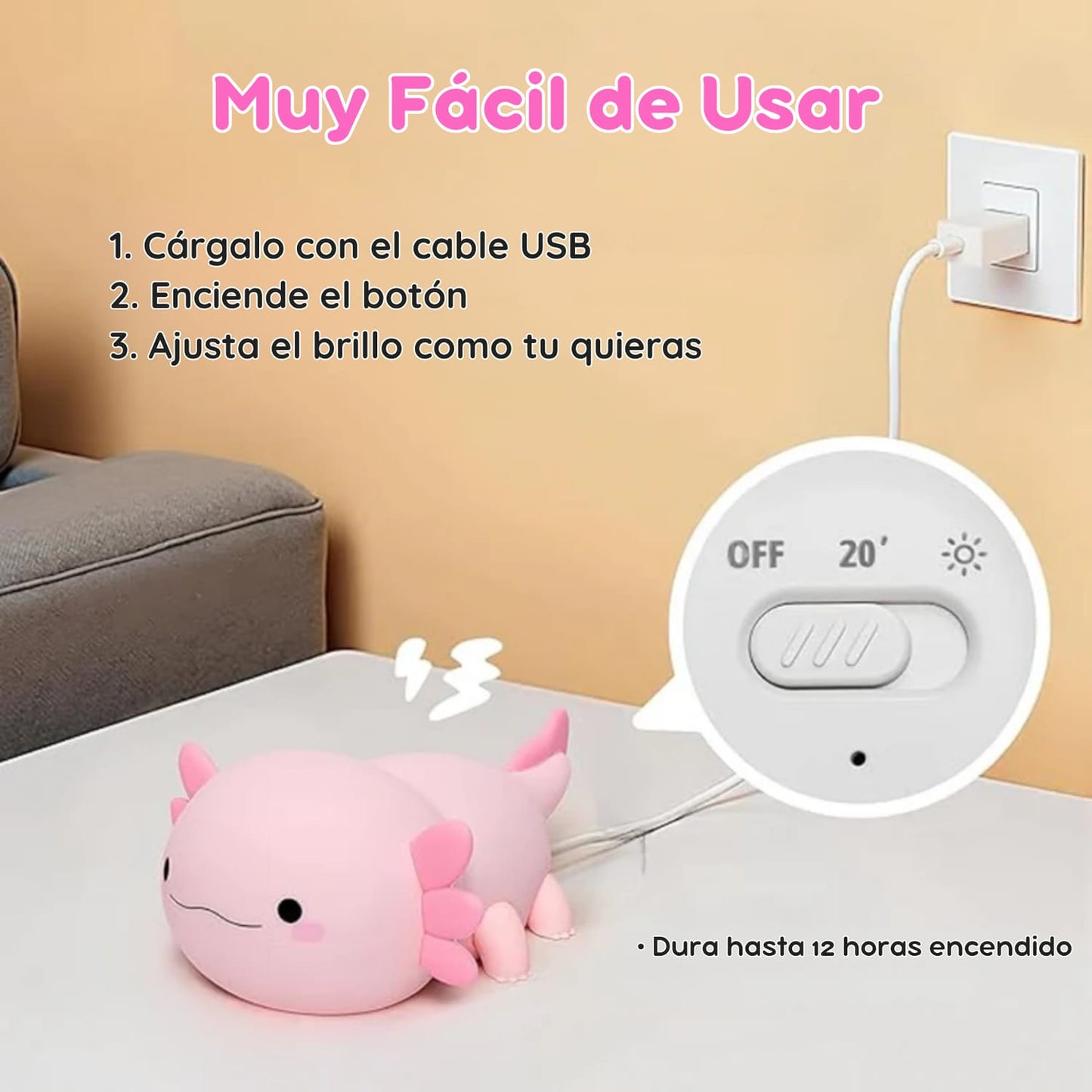 Luz Nocturna Ambiente Ajolote